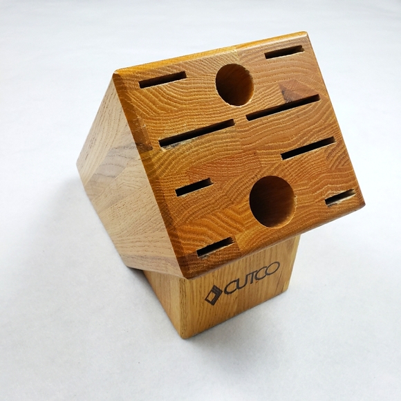 Cutco Kitchen Cutco Ten Slot Butcher Block Knife Holder Knife